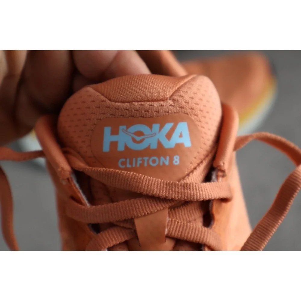 Hoka One One Shoes Womens Size 9 Orange Clifton 8 Running Sneakers Cushioned